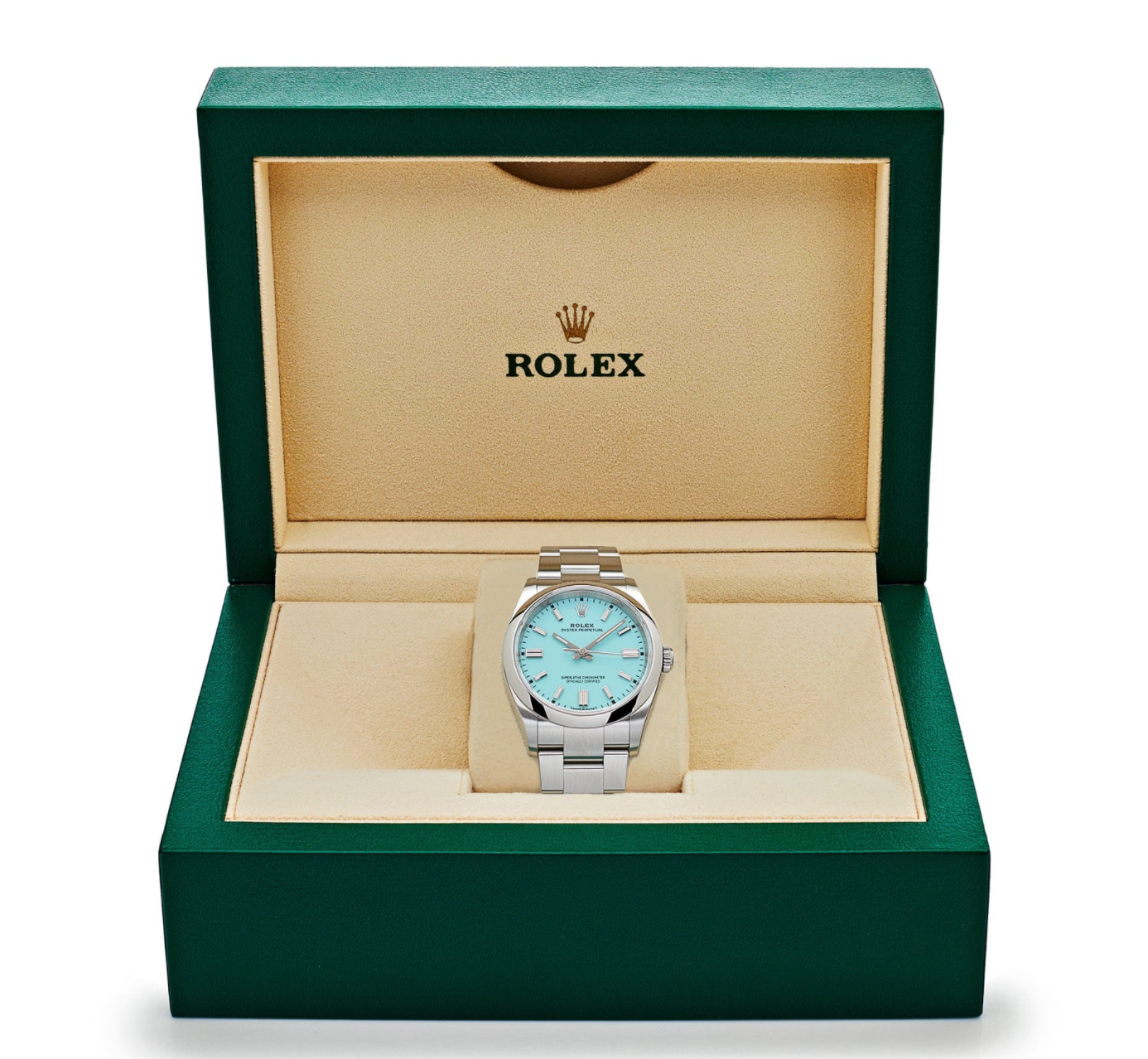 Oyster perpetual turquoise dial 41mm